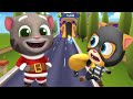 Talking Tom Gold Run  -  Santa Tom, Super Ginger Raccoon In Skateboard Worlds  -  New Android iOS