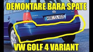 Demontare bara spate (spoiler) VW Golf 4 Bora Variant Break Combi in 5 pasi