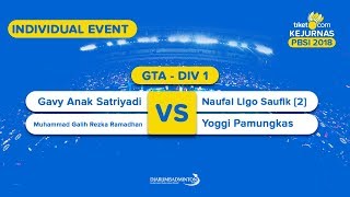 Tiket.com Kejurnas 2018 | GTA DIV 1 |  Gavy/M Galih VS Naufal/Yoggi