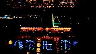 B747-400F Landing Nairobi at Night, Cockpit View KLM Cargo