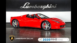 2013 Ferrari F458 Spider Rosso Scuderia 20L0319B