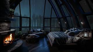 Cozy Attic Ambience 💦Indoor Rain Sounds with Thunderstorm for Sleeping, Study and Relaxation