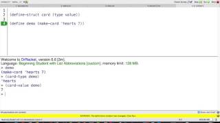 Functional Programming (Racket): Structs