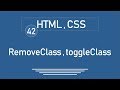 42 - ( jQuery Tutorial ) jQuery HTML / CSS : [ CSS ] = removeClass, toggleClass