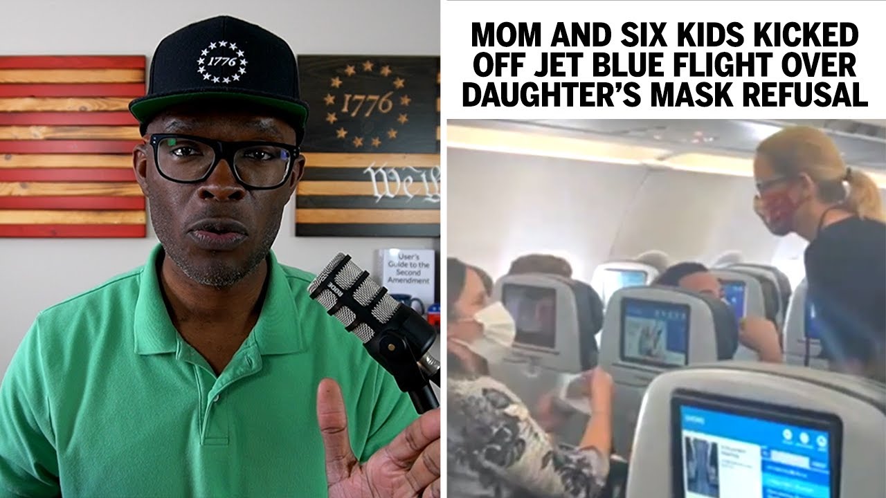 Mom And Six Kids Kicked Off Flight Over Daughter's Mask Refusal! - YouTube