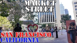Market Street - San Francisco - California - 4K Walking Tour