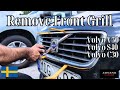 How to Remove/Change Volvo S40/V50/C30 2008-2012  front bumper Grill without removing Bumper