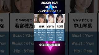 2023年10月【OL】作品A〇女優BEST10  #shorts #おすすめ #可愛い #fyp