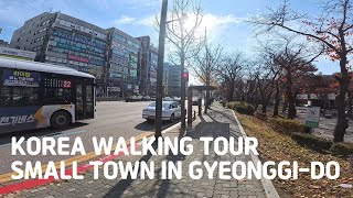 4K Korea Walk - Korean village in Gyeonggi-do, walking along sidewalk