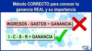 Conoce la ganancia REAL de tu negocio con este método CORRECTO y porqué debes conocerla