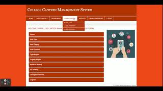 College Canteen Management System | PHP and MySQL Project Source Code | PHP MySQL CRUD Project