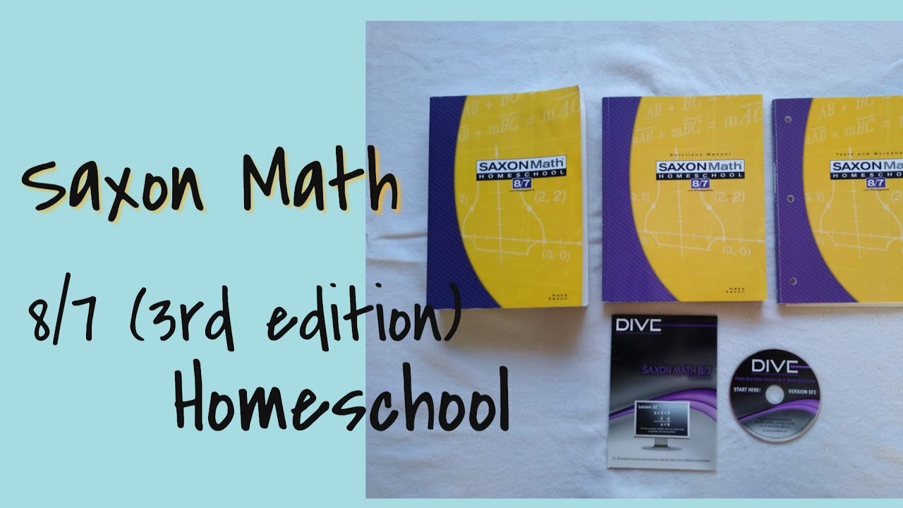 Saxon Math 8/7 Homeschool 3rd Edition - YouTube