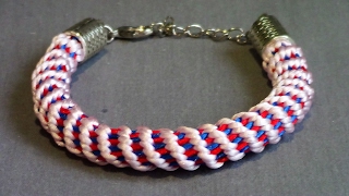 Pulsera Kumihimo espiral rosa