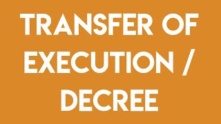 How to Transfer Execution of Decree civil case from One city to another city one court to another