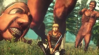 Attack On Titan 2 PS4 All Death Scenes | Soldiers and Titans Deaths