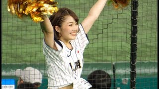 SAMURAI JAPAN Cheerleader チアドラ なつリーダー 北海道日本ハムファイターズ 松本剛応援歌 ENEOS アジアプロ野球CS Japanese baseball cheer