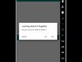 Alert Dialog  in Android - Android Studio