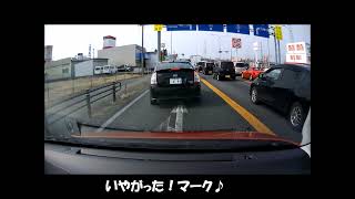 【ドラレコ】ＤＱＮプリウスのアホ運転～ｗｗｗ　やりたい放題！何がしたいの？？？