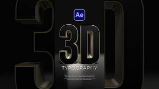 Create 3D Black \u0026 Gold Text in After Effects