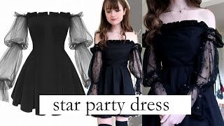 Sewing a Star Tulle Black Dress // Sew With Me