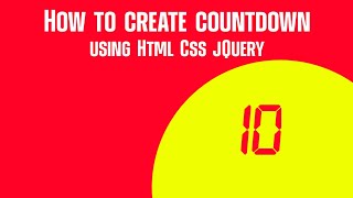 how to create countdown using Html css jQuery