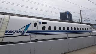 山陽新幹線のぞみ号　最高速通過@厚狭駅　JAPANESE SHINKANSEN NOZOMI SuperEXPRESS