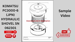 PARTS MANUAL FOR KOMATSU PC3000 6 JPN HYDRAULIC SHOVEL SN 062301