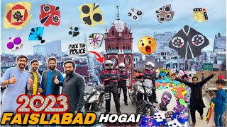 Faislabad basant 2023 hagai bhoot zada maza aya police na rok pai awam ko patang bazi say😳