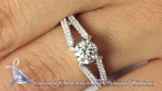 ER-1071 - 1.16 Carat D-SI1 Certified Natural Round Diamond Engagement Ring 18k White Gold