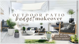 PATIO MAKEOVER & REFRESH! budget DIY shade update, outdoor decorating ideas, gar