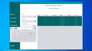 Hotel Management System Using JavaSwing