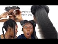 My perfect and simple wash day routine for thicker fuller longer Natural hair + Grow your hair fast