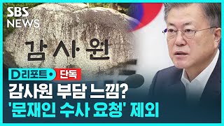 [단독] 문재인 전 대통령 수사요청 제외 수순…중간발표도 안갯속 / SBS / #D리포트