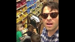 Misha Collins, West, Maison and Vicki Vantoch