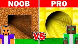 Minecraft NOOB vs PRO: EL TÚNEL MÁS SEGURO en RETO DE CONSTRUCCIÓN