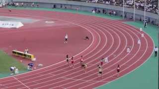 2013.7.21 多々良中陸上女子 4×100mR 準決勝 福岡中総体