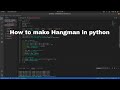 How to make Hangman in python using pygame