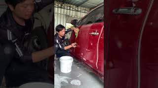 ขัดจุดเก็บรอยและลงสีรองพื้น #งานทำสีรถยนต์ #carpainting #ช่างก๊อตเคาะพ่นสี