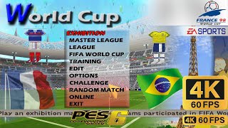 Pro Evolution Soccer 6 | World Cup 1998 Patch | France vs Brazil | Ultra Settings | RTX 4090