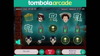 Tombola pirates curse, spins and a nice bonus round.