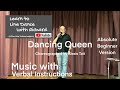 ABSOLUTE BEGINNER LINE DANCE LESSON 49 - Dancing Queen - Part 2 - Music with verbal instruction