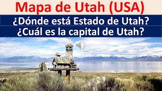 Mapa de Utah Estados Unidos. Capital de Utah. Donde esta Utah. Utah state map