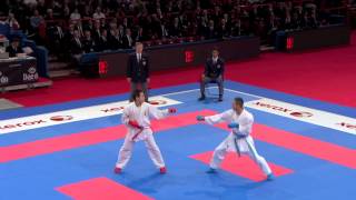 Bronze Male Kumite -60kg. Marco Antic of Serbia vs Andres Rendon of Colombia. 21st WKF Championships