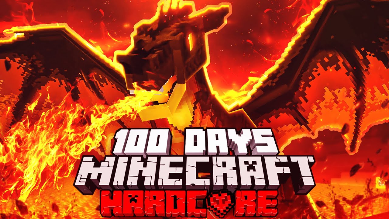 I Survived 100 Days As A Dragon In Hardcore Minecraft Youtube