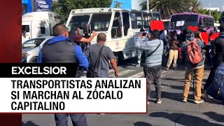 Transportistas del Edomex toman la Glorieta del Coyote en Neza