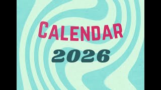 2026 Calendar | January to December 2026