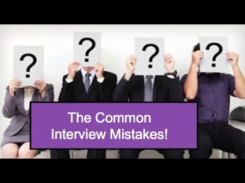 The Common Interview Mistakes - YouTube