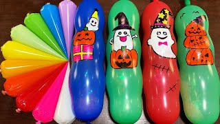 Satisfying Asmr Slime Video 516 : Making Dazzling Rainbow Slime With Funny Balloons!