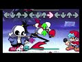 all of sans vs indie cross fnf and cutscenes