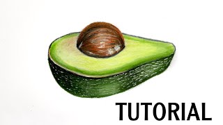 How To Draw Avocado | Color Pencil Tutorial